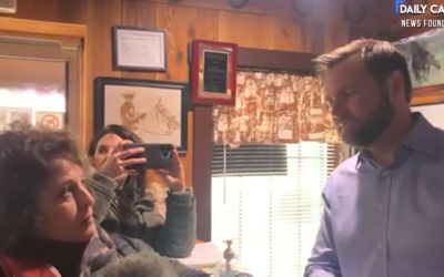 ‘We’re not stupid’: Ohio farmer tells JD Vance what she thinks of authorities’ toxic derailment response