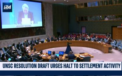 UN Security Council unanimously condemns Israel’s settlements in the West Bank