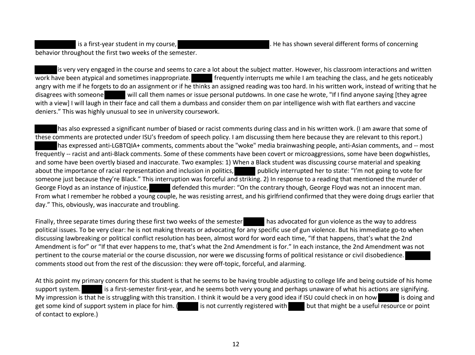 A report filed at Illinois State University.