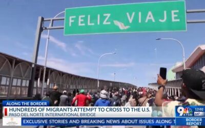 Caravan of more than 1,000 migrants cross into El Paso illegally as chaos erupts in Mexico