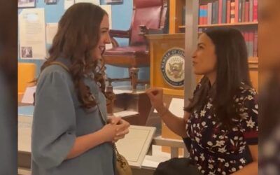AOC loses it when she finally comes face-to-face with Libs of TikTok