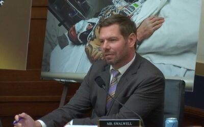 Eric Swalwell barrages witness with Jan. 6 questions during migrant child trafficking hearing