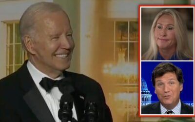 Biden hits Tucker Carlson for cheap laugh at WHCD event; gets downright mean in targeting MTG