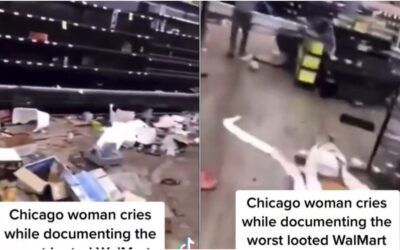 Woman cries, calls out looters who left Chicago Walmart’s shelves empty: ‘Every grocery store looks like this’