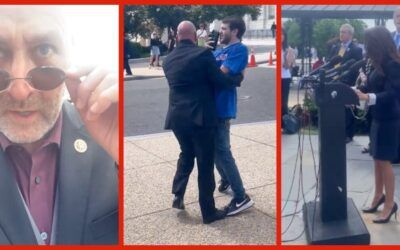 ‘You’re touching me!’ Congressman physically removes rude heckler from presser, triggers ‘assault’ accusation