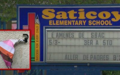 Hysteria ensues after teacher’s ‘Pride’ flag torched at LA elementary school in alleged act of hate