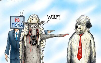 BS daily political cartoons: WOLF!