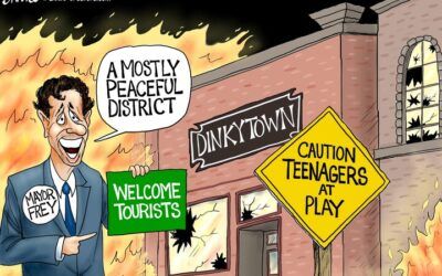 BS daily political cartoons: Dinkytown – a mostly peaceful district