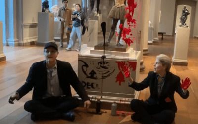 Fully three quarters of voters say climate activists who vandalize artworks should face charges, DailyMail.com poll shows as DC gallery duo face jail for Degas paint attack