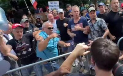 NY City protest against migrant invasion turns violent outside Gracie Mansion