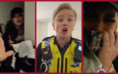 SEVEN officers drag frightened autistic girl away in cuffs for ‘hate crime’ of saying cop looks like her lesbian nana