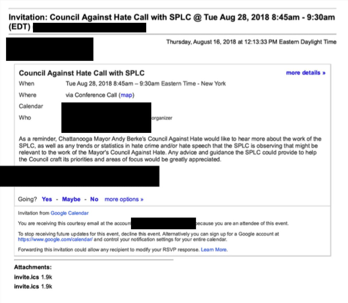 SPLC meeting with Chattanooga Council Against Hate