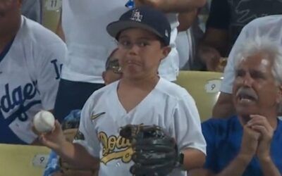Young baseball fan’s proud moment hilariously sours when he realizes what he did wrong