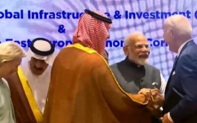 Biden greets Saudi prince with friendly handshake after vowing to make gulf ally a ‘pariah’