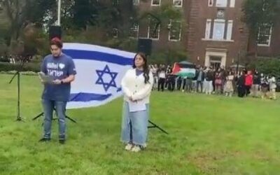 WATCH: Hamas supporters invade vigil for Jewish victims