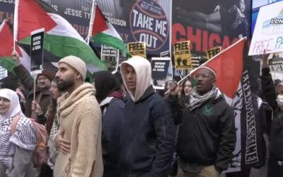 New York Socialists rallying for Palestinians day after terrorists killed over 200 Israelis