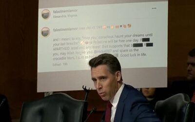 ‘Celebrating genocide’: Josh Hawley explodes at Mayorkas over federal employee’s support for Hamas