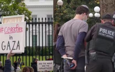 Arrests made as leftist mob descends on the White House demanding Israel ceasefire