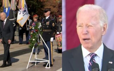 ‘Embarrassing’: Biden appears confused, lost during Veteran’s Day wreath laying ceremony
