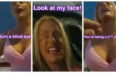 Cop’s girlfriend LOSES IT after she’s kicked out of a Florida bar for boob-smacking a 17-yr-old boy