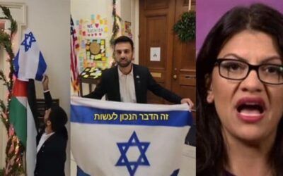 Palestinian flag outside Rashida Tlaib’s office is draped with Israeli flag: ‘Shame on you’