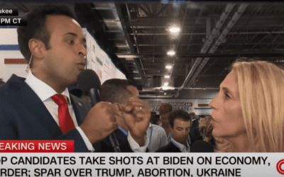 Dana Bash appears to want to crawl out of her own skin when Ramaswamy ‘goes there’ on J6
