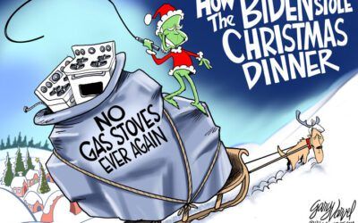 BS daily political cartoons: How the Biden Stole Christmas Dinner