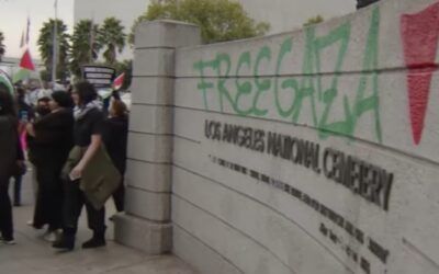 Senators call for action against ‘pro-Hamas vandals’ who defaced veteran cemetery