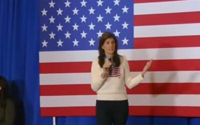 Nikki Haley scolds crowd for booing climate protesters disrupting campaign event