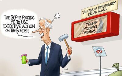 BS daily political cartoons: In case of emergency…Trump executive orders