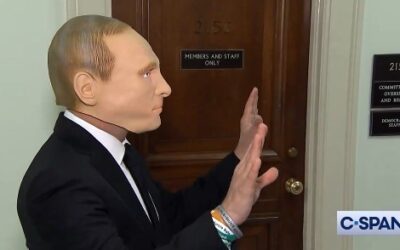 ‘Immature’: Dem rep strolls through Capitol wearing Vladimir Putin mask