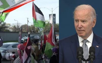 Pro-Palestinian miscreants welcome ‘Genocide Joe’ to Texas