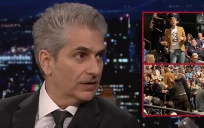Fuhgeddaboudit! ‘Sopranos’ actor goes hands-on with climate crazy who interrupted his Broadway play