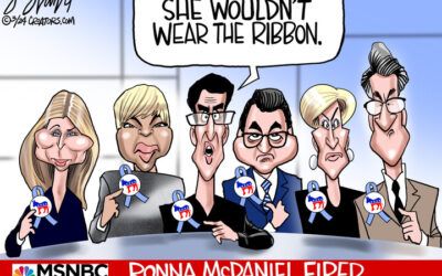 BS daily political cartoons: She wouldn’t wear the ribbon