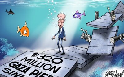 BS daily political cartoons: Biden’s pier sinks