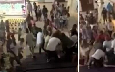 Ugly brawl breaks out at kindergarten graduation in Memphis – even children square up