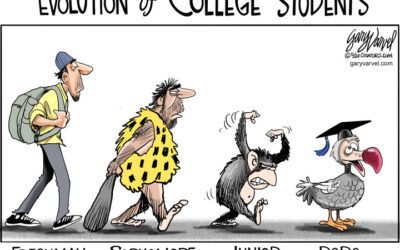 BS daily political cartoons: Dodo evolution of college students