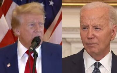 Trump says trial was rigged, Biden calls opponent ‘dangerous’