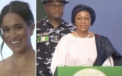 Nigerian first lady makes plea to protect children from bad influences after Meghan Markle visit