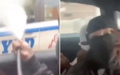 ‘Yo!’ Hooligans ambush NYPD officer with contents of fire extinguisher