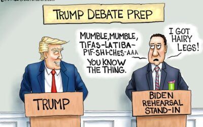 BS daily political cartoons: Biden’s debate rehearsal stand-in