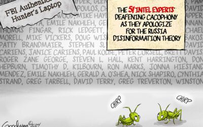 BS daily political cartoons: Deafening sound of 51 intel experts