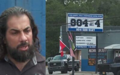 Tire shop owner in Florida displays Nazi flag to send ‘Free Palestine’ message
