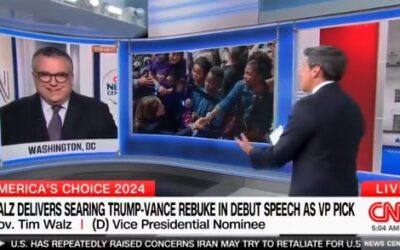 CNN plays ‘all the sound’ of Harris, Walz mentioning Biden at kickoff rally — it was a short clip