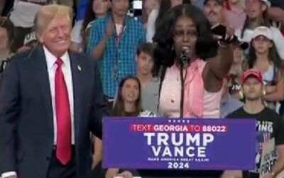 Black woman who met ‘Big T’ at Chick-fil-A steals the show at Trump rally in Atlanta