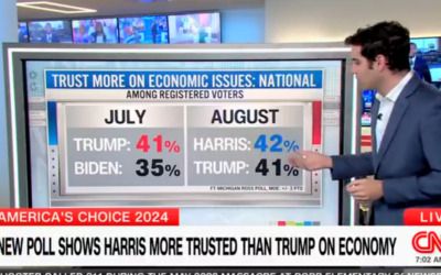 ‘Truly worrying’: CNN’s Harry Enten sounds alarm on Trump losing ground to Harris on his ‘key issue’