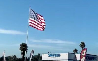Camping World CEO defies California county, refuses to take down gigantic American flag