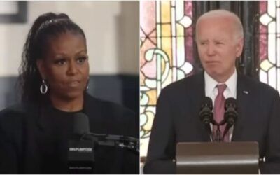 CNN panel says it ‘was hard not to notice’ Michelle Obama snubbing Joe Biden in DNC speech
