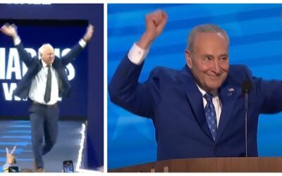Dance-off: Chuck Schumer and Tim Walz compete for cringe on DNC stage