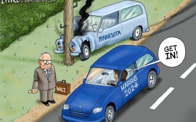 BS political cartoons of the week: Harris-Walz car wreck inevitable